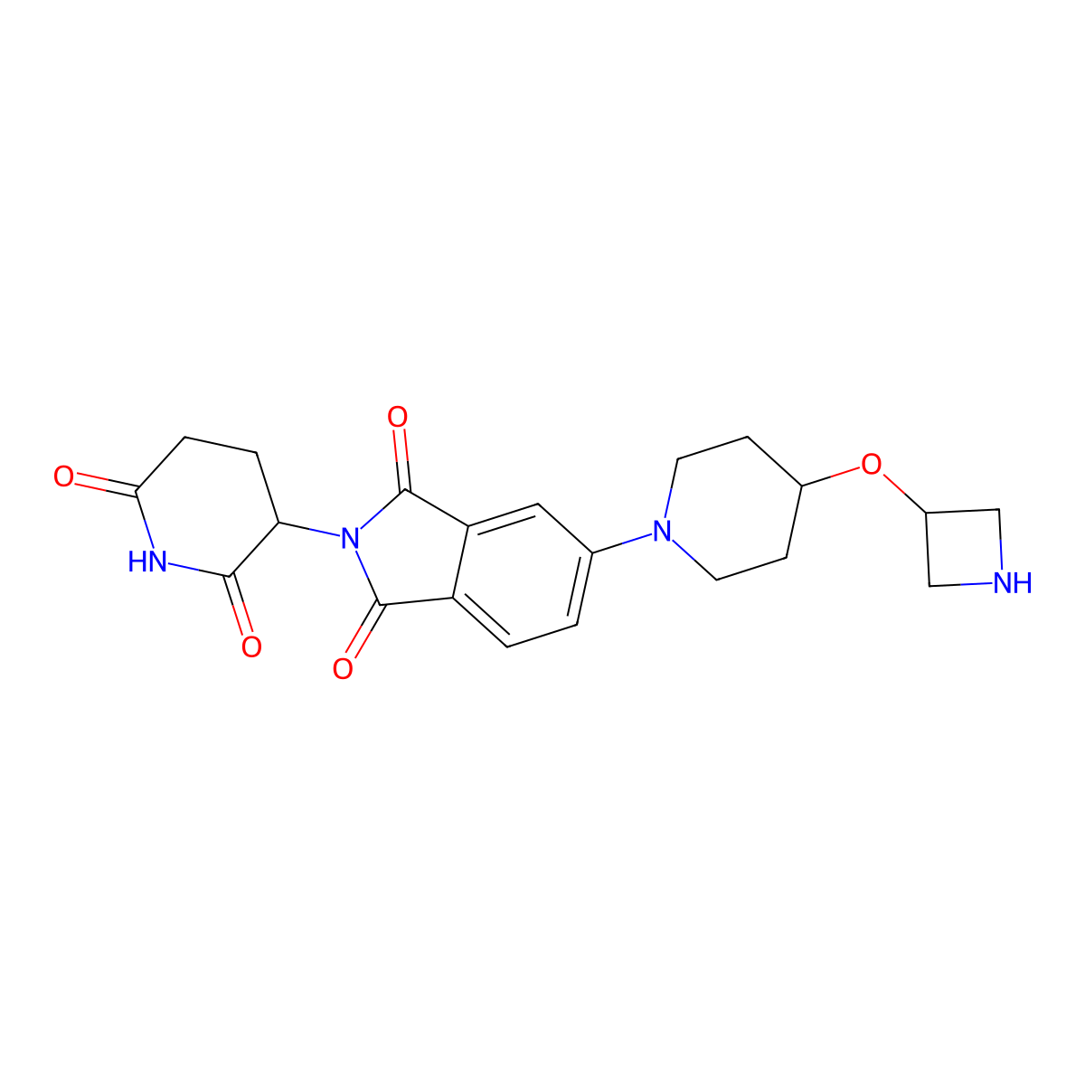 5-(4-(Azetidin-3-yloxy)piperidin-1-yl)-2-(2,6-dioxopiperidin-3-yl)isoindoline-1,3-dione molecular structure, CAS 2991611-57-3