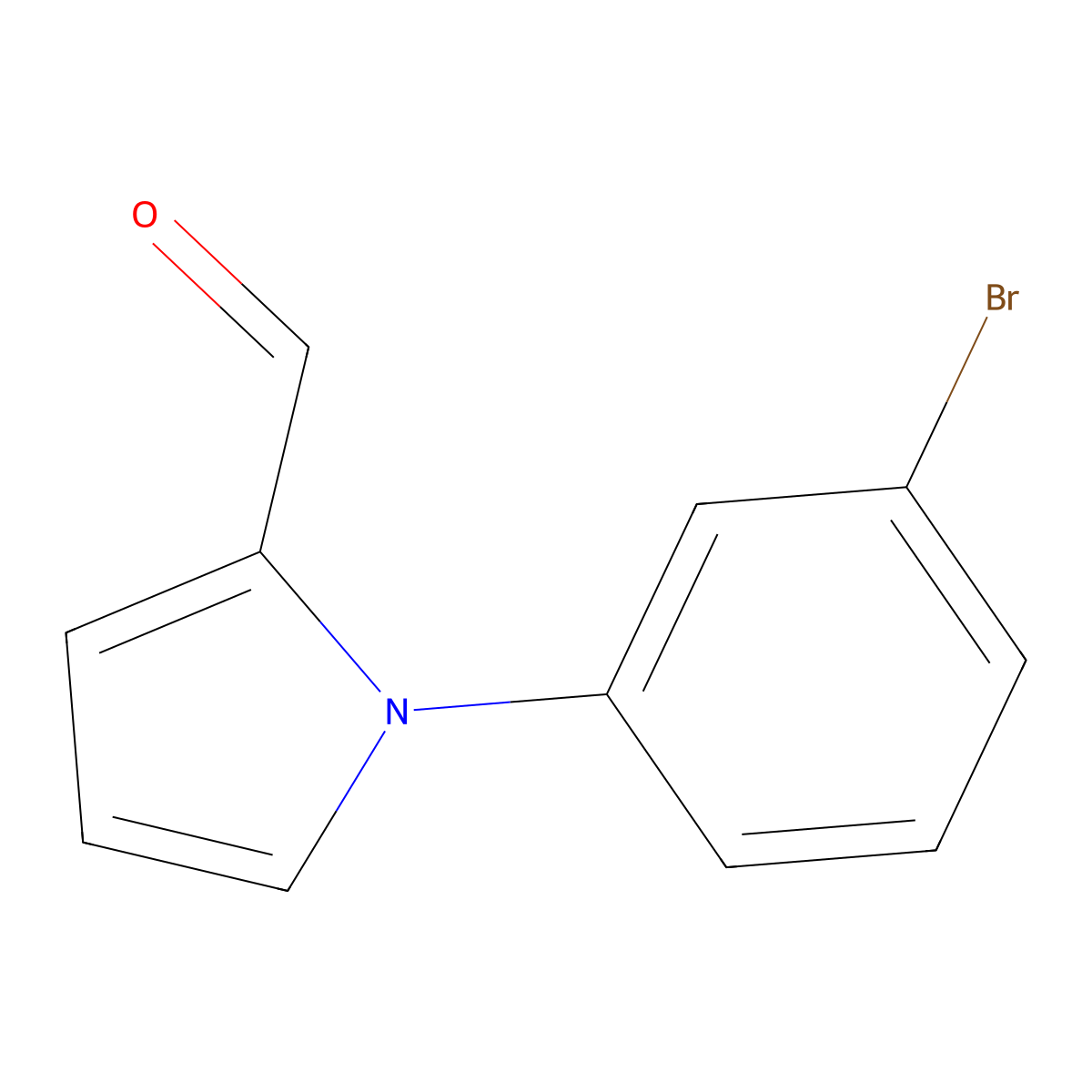 1-(3-bromophenyl)-1H-pyrrole-2-carbaldehyde molecular structure, CAS 299164-02-6