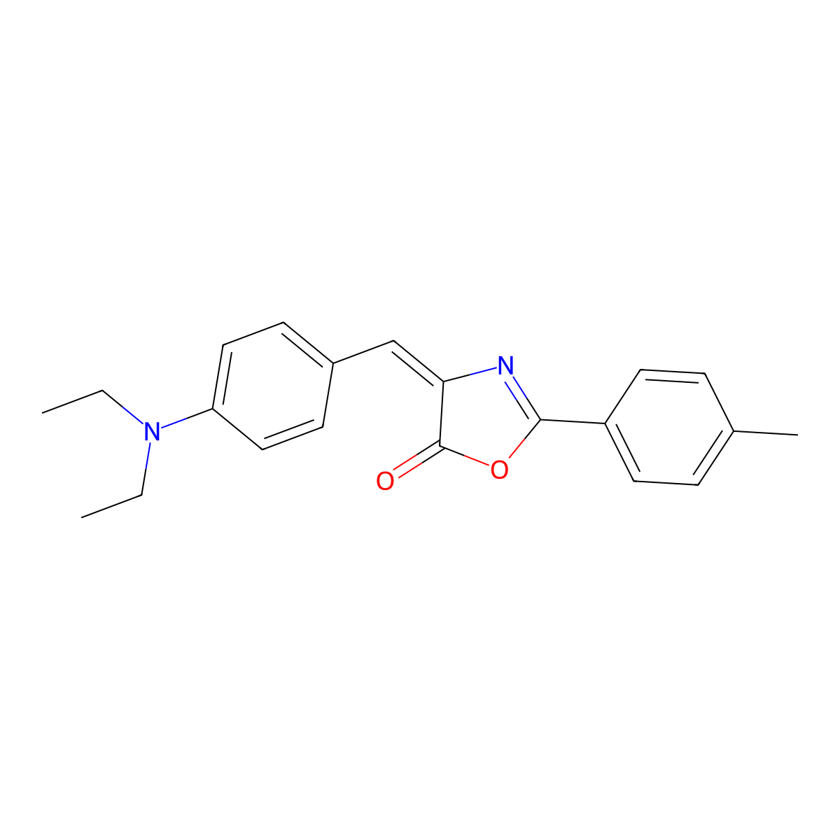 4-[[4-(Diethylamino)phenyl]methylene]-2-(4-methylphenyl)-5(4H)-oxazolone molecular structure, CAS 299164-82-2