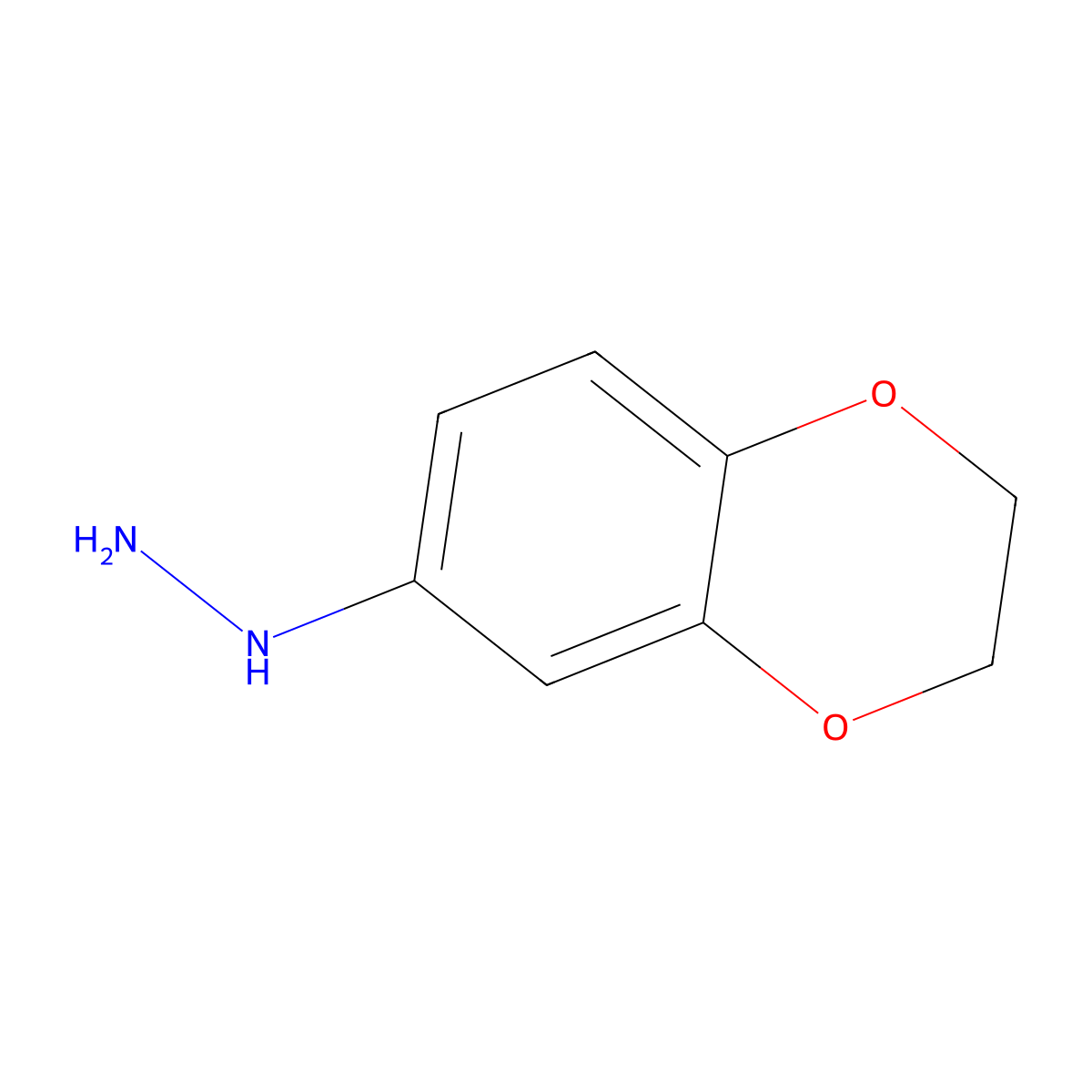 (2,3-Dihydro-benzo[1,4]dioxin-6-yl)-hydrazine molecular structure, CAS 299165-45-0