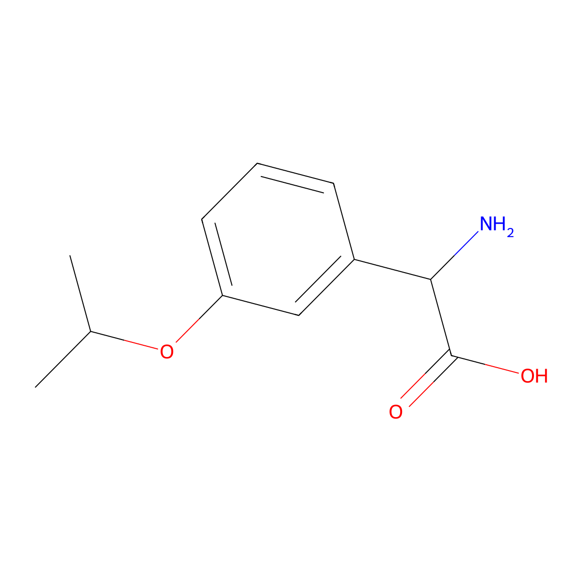 Amino(3-isopropoxyphenyl)acetic acid molecular structure, CAS 299165-46-1