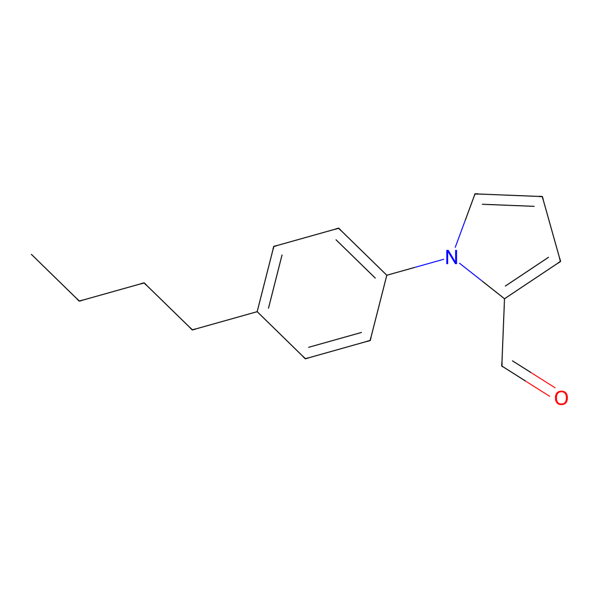 1-(4-butylphenyl)-1H-pyrrole-2-carbaldehyde molecular structure, CAS 299165-79-0