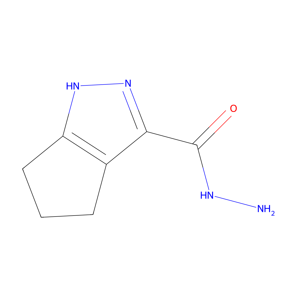1,4,5,6-Tetrahydrocyclopenta[c]pyrazole-3-carbohydrazide molecular structure, CAS 299166-55-5