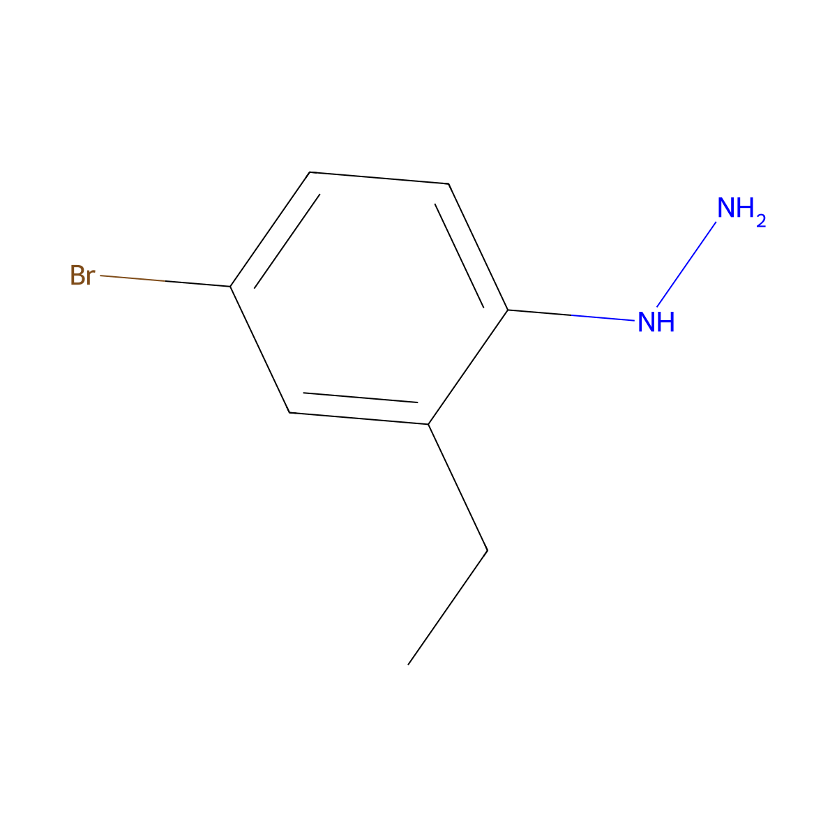 (4-Bromo-2-ethylphenyl)hydrazine molecular structure, CAS 299167-06-9