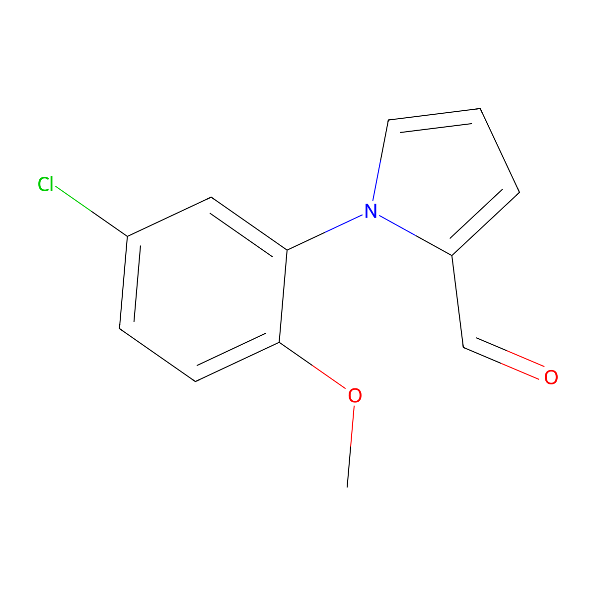 1-(5-chloro-2-methoxyphenyl)-1H-pyrrole-2-carbaldehyde molecular structure, CAS 299168-25-5