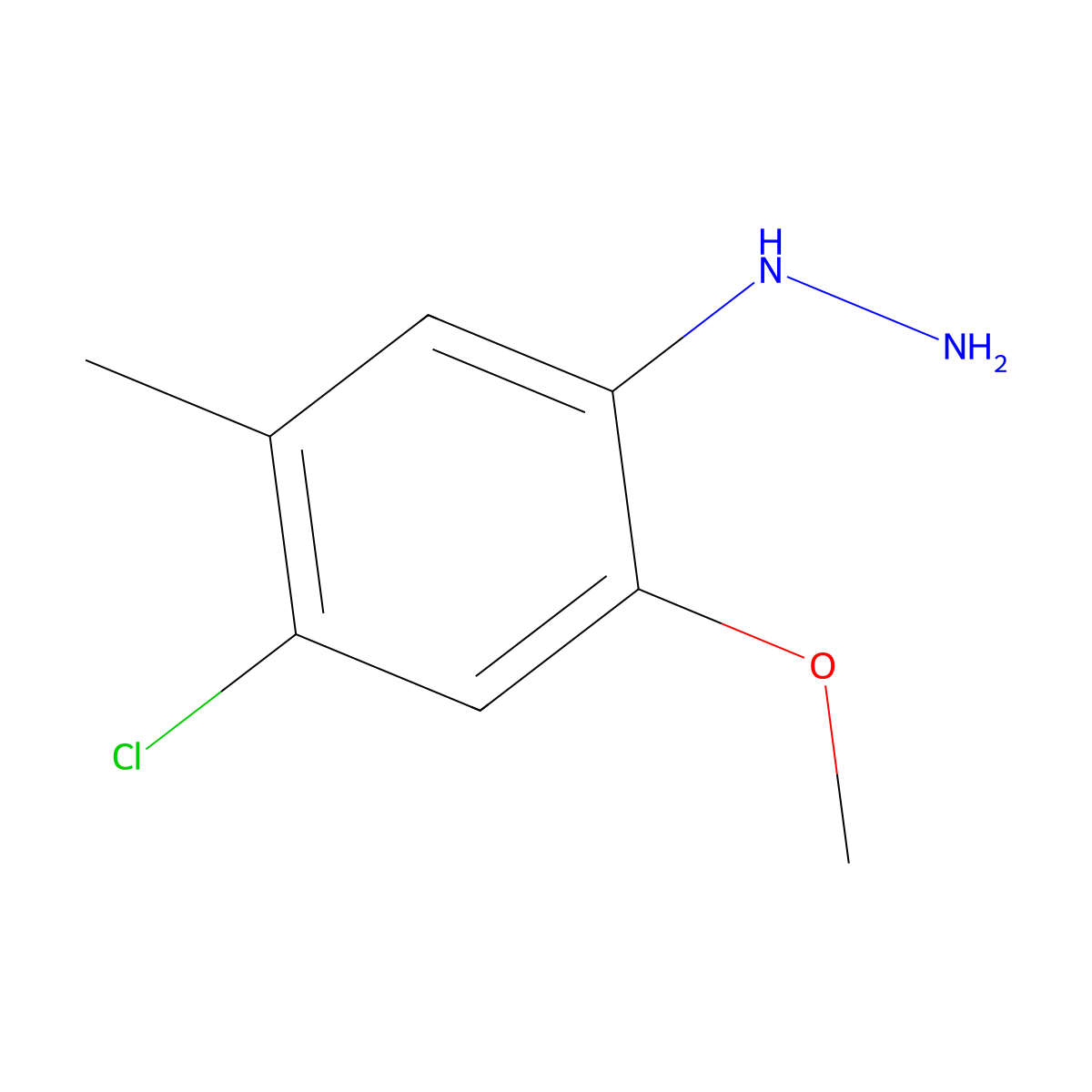 (4-Chloro-2-methoxy-5-methylphenyl)hydrazine molecular structure, CAS 299168-47-1