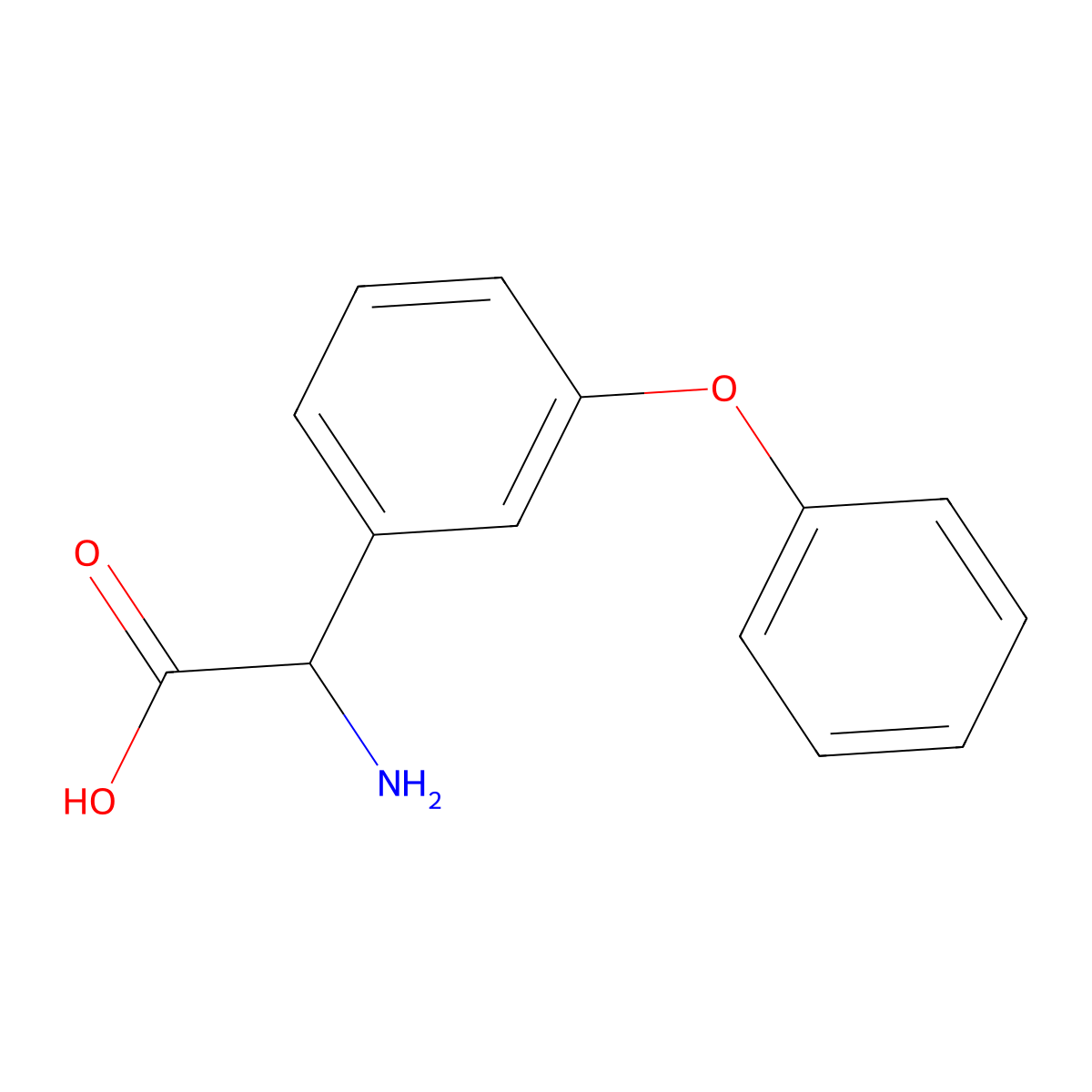 Amino(3-phenoxyphenyl)acetic acid molecular structure, CAS 299168-94-8