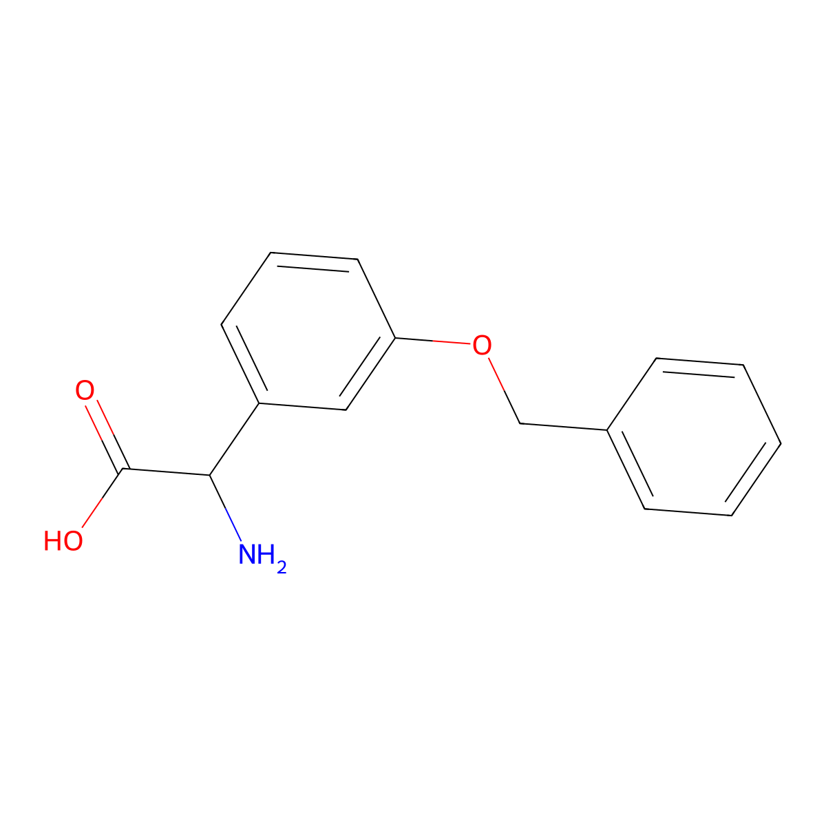 Amino-(3-benzyloxy-phenyl)-acetic acid molecular structure, CAS 299169-37-2
