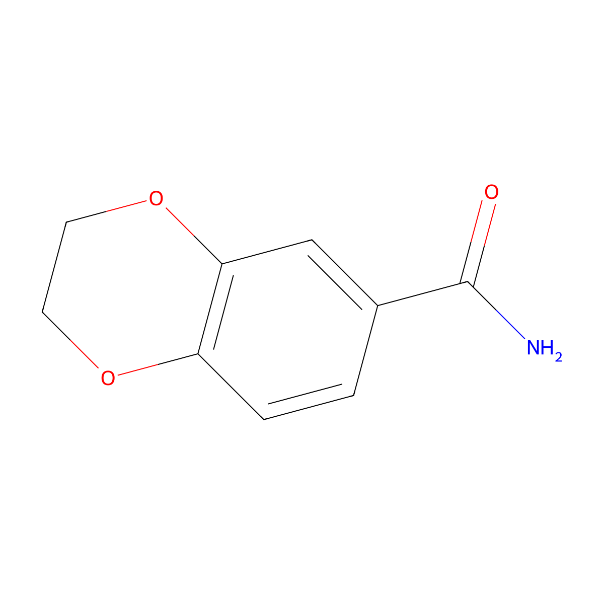 2,3-Dihydro-1,4-benzodioxine-6-carboxamide molecular structure, CAS 299169-62-3