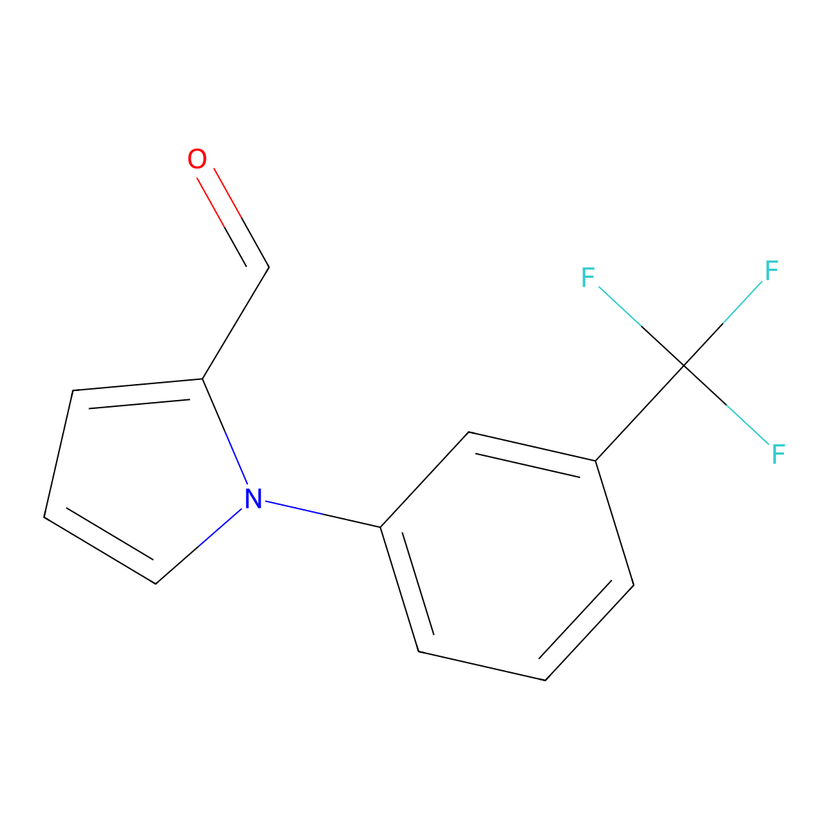 1-(3-Trifluoromethyl-phenyl)-1H-pyrrole-2-carbaldehyde molecular structure, CAS 299169-87-2