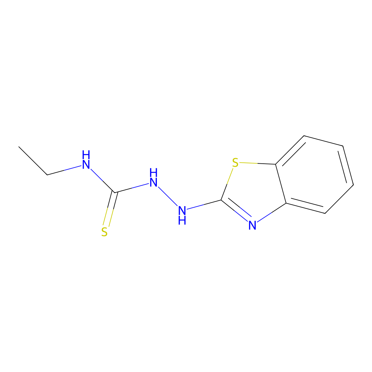 2-(1,3-benzothiazol-2-yl)-N-ethylhydrazinecarbothioamide molecular structure, CAS 299169-91-8