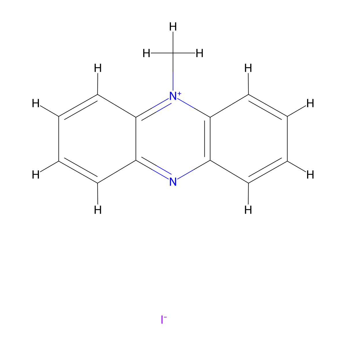 5-Methylphenazin-5-ium iodide molecular structure, CAS 29917-77-9