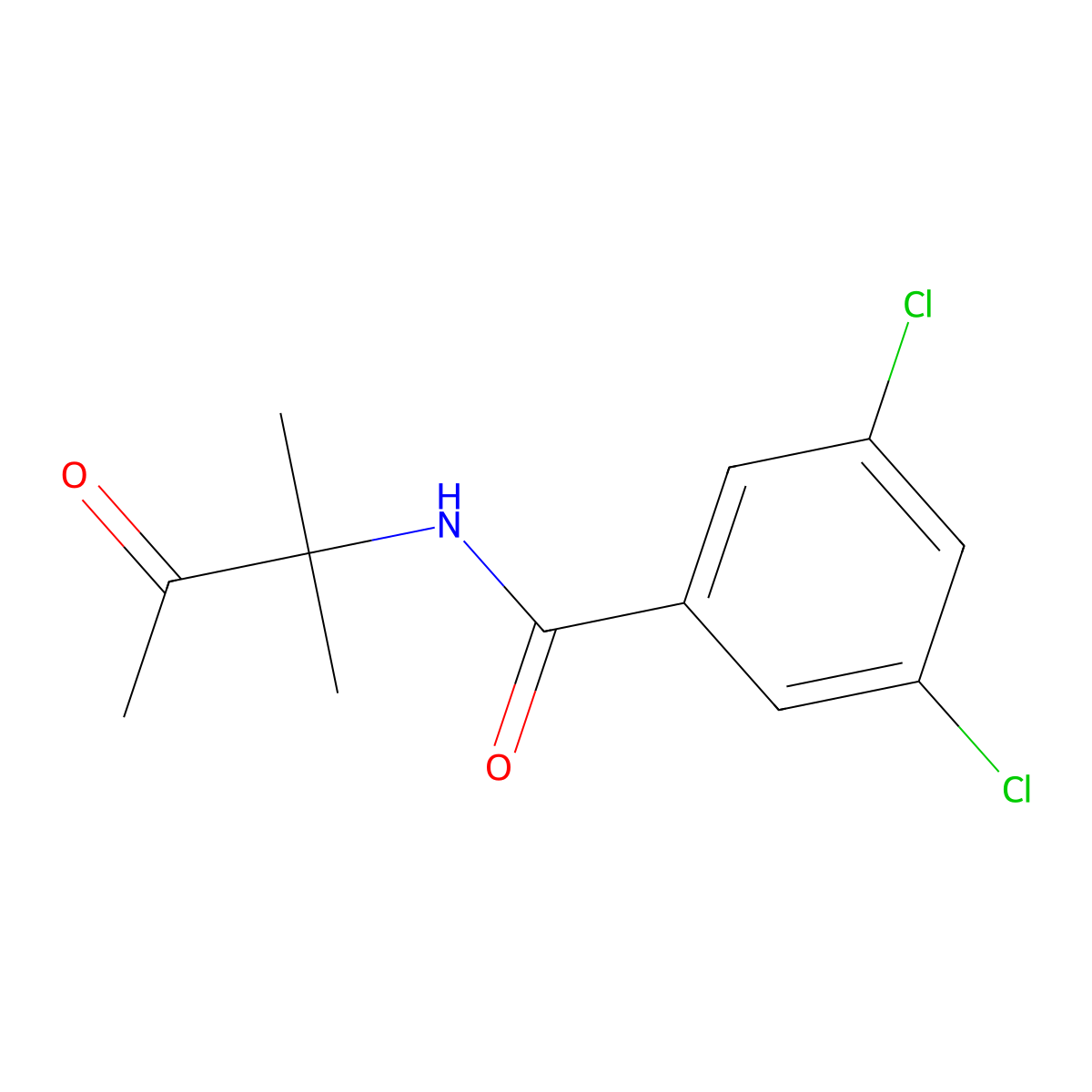 3,5-Dichloro-N-(1,1-dimethyl-2-oxopropyl)benzamide molecular structure, CAS 29918-41-0