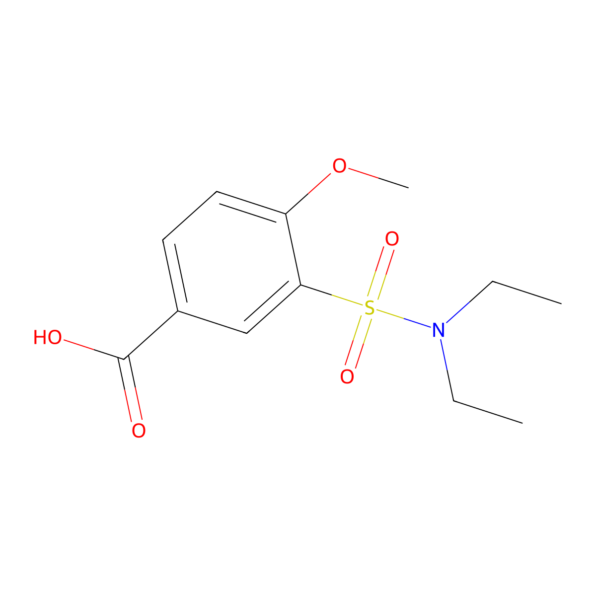 3-(Diethylsulfamoyl)-4-methoxybenzoic acid molecular structure, CAS 299181-34-3