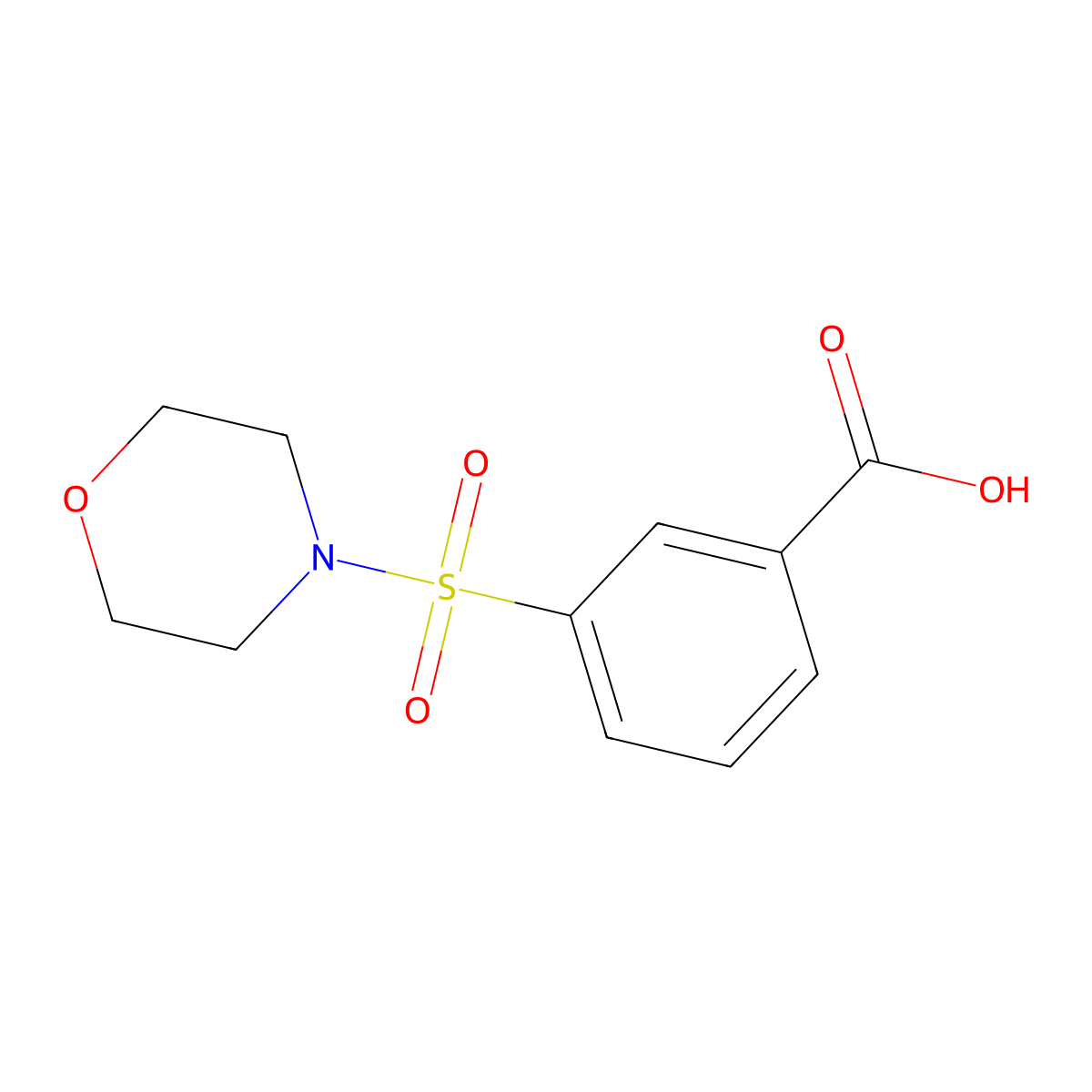 3-(Morpholine-4-sulfonyl)benzoic acid molecular structure, CAS 299181-75-2