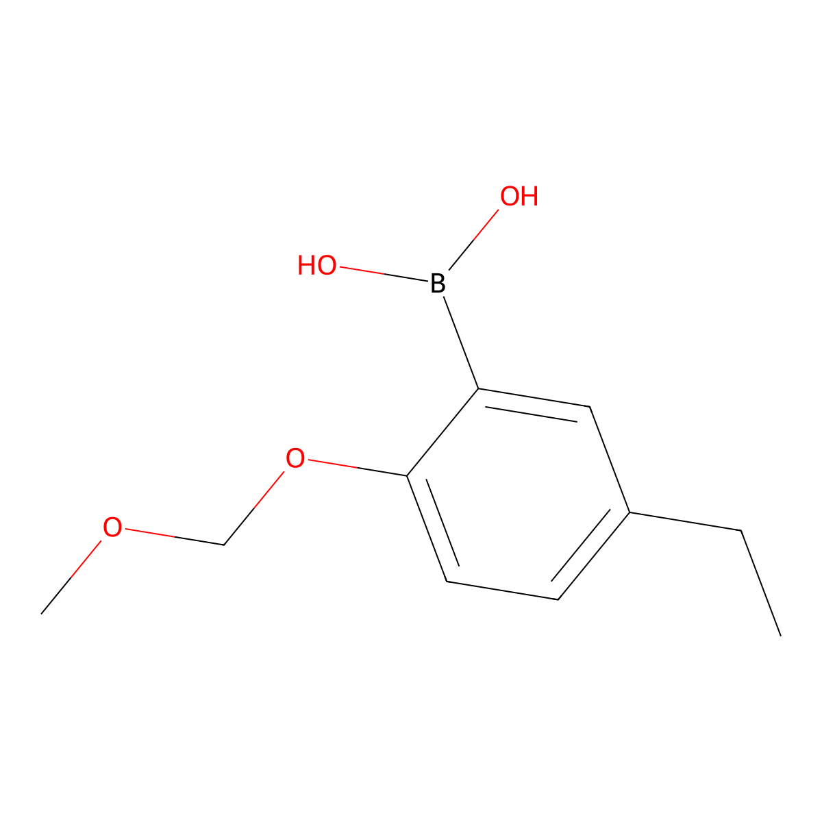 (5-Ethyl-2-(methoxymethoxy)phenyl)boronic acid molecular structure, CAS 2991855-21-9