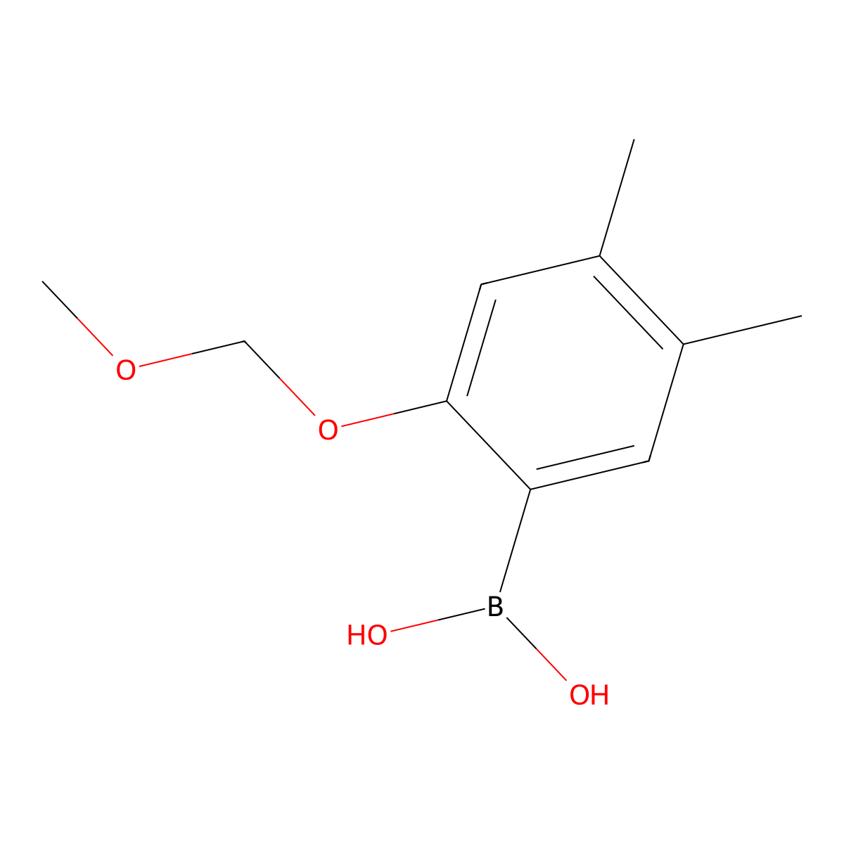 (2-(Methoxymethoxy)-4,5-dimethylphenyl)boronic acid molecular structure, CAS 2991855-34-4