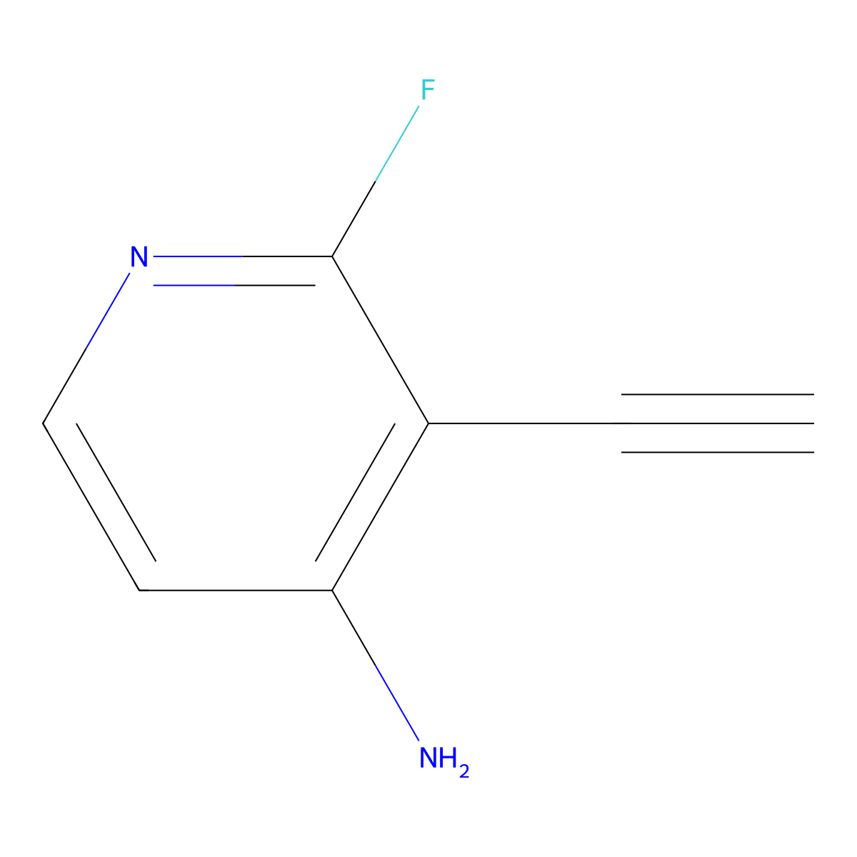 3-Ethynyl-2-fluoropyridin-4-amine molecular structure, CAS 2991911-64-7