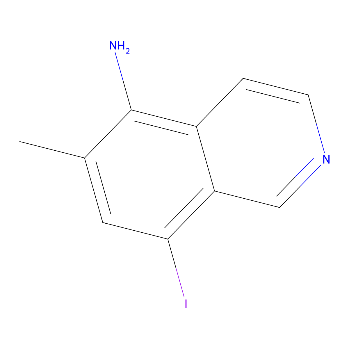 8-Iodo-6-methylisoquinolin-5-amine molecular structure, CAS 2991911-73-8