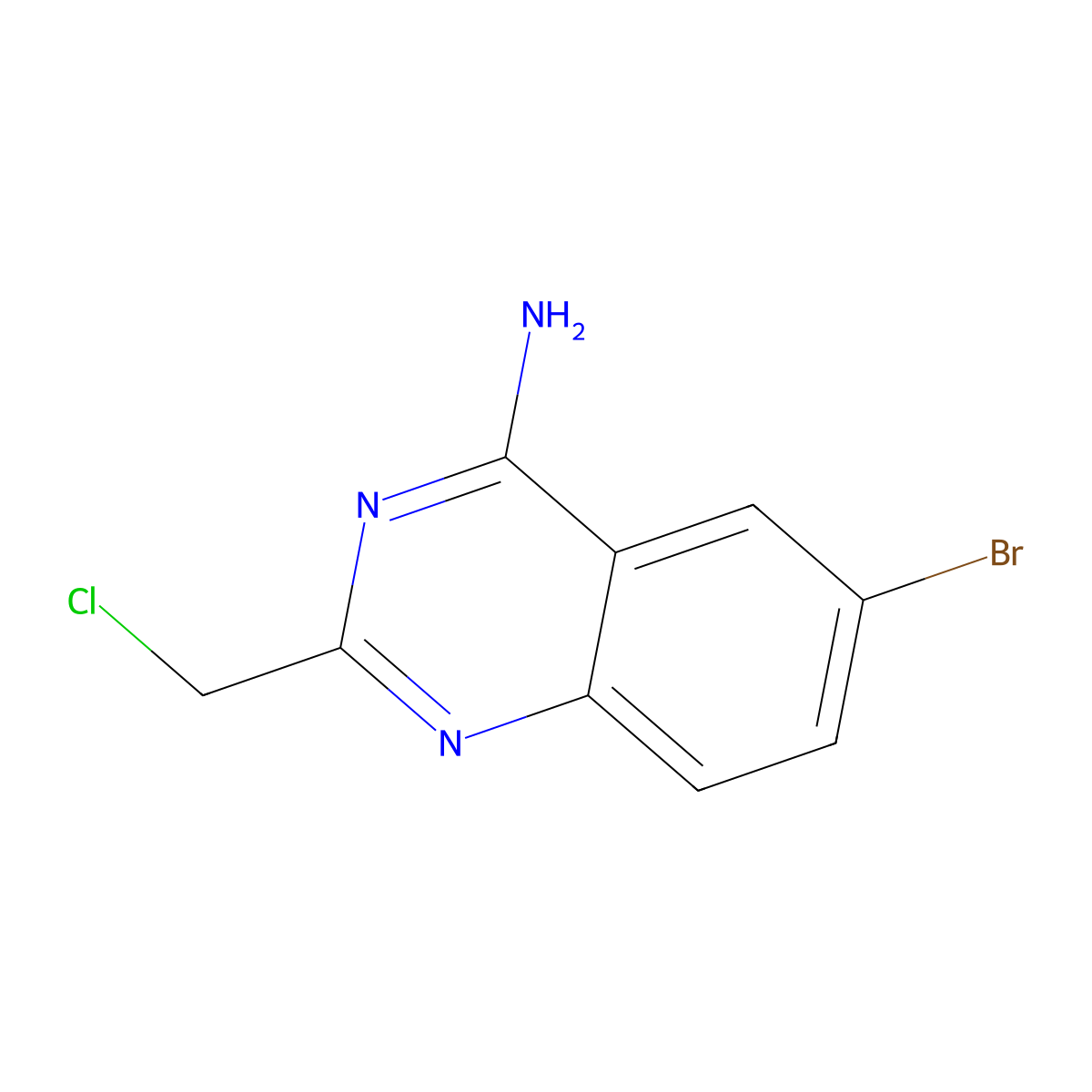 6-Bromo-2-(chloromethyl)quinazolin-4-amine molecular structure, CAS 2991912-69-5