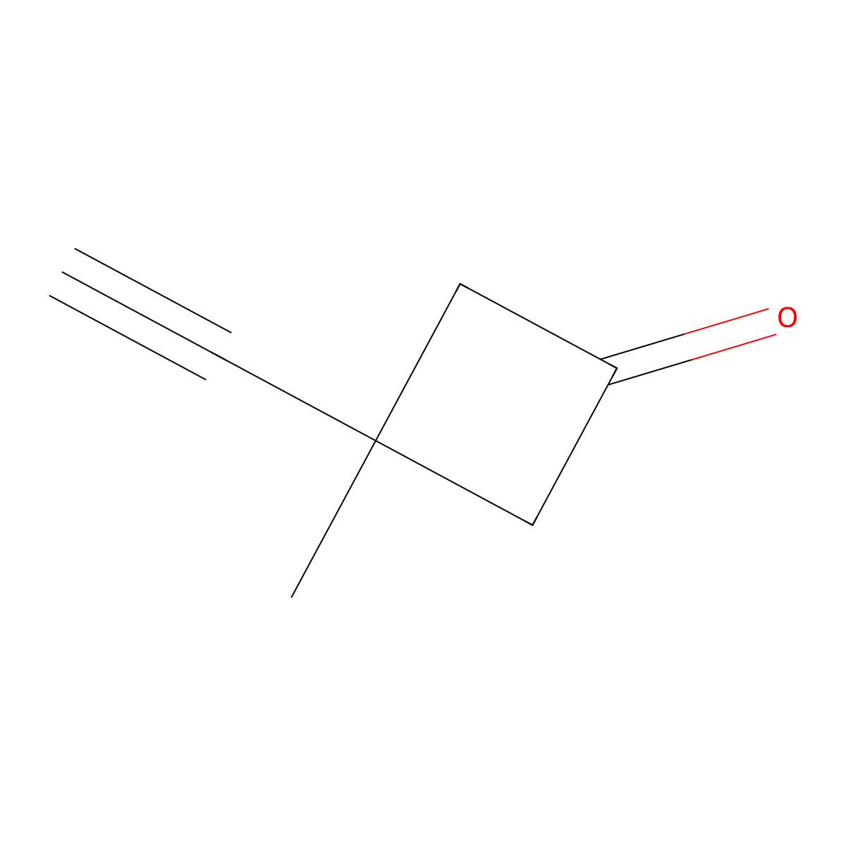 3-Ethynyl-3-methylcyclobutanone molecular structure, CAS 2991917-82-7