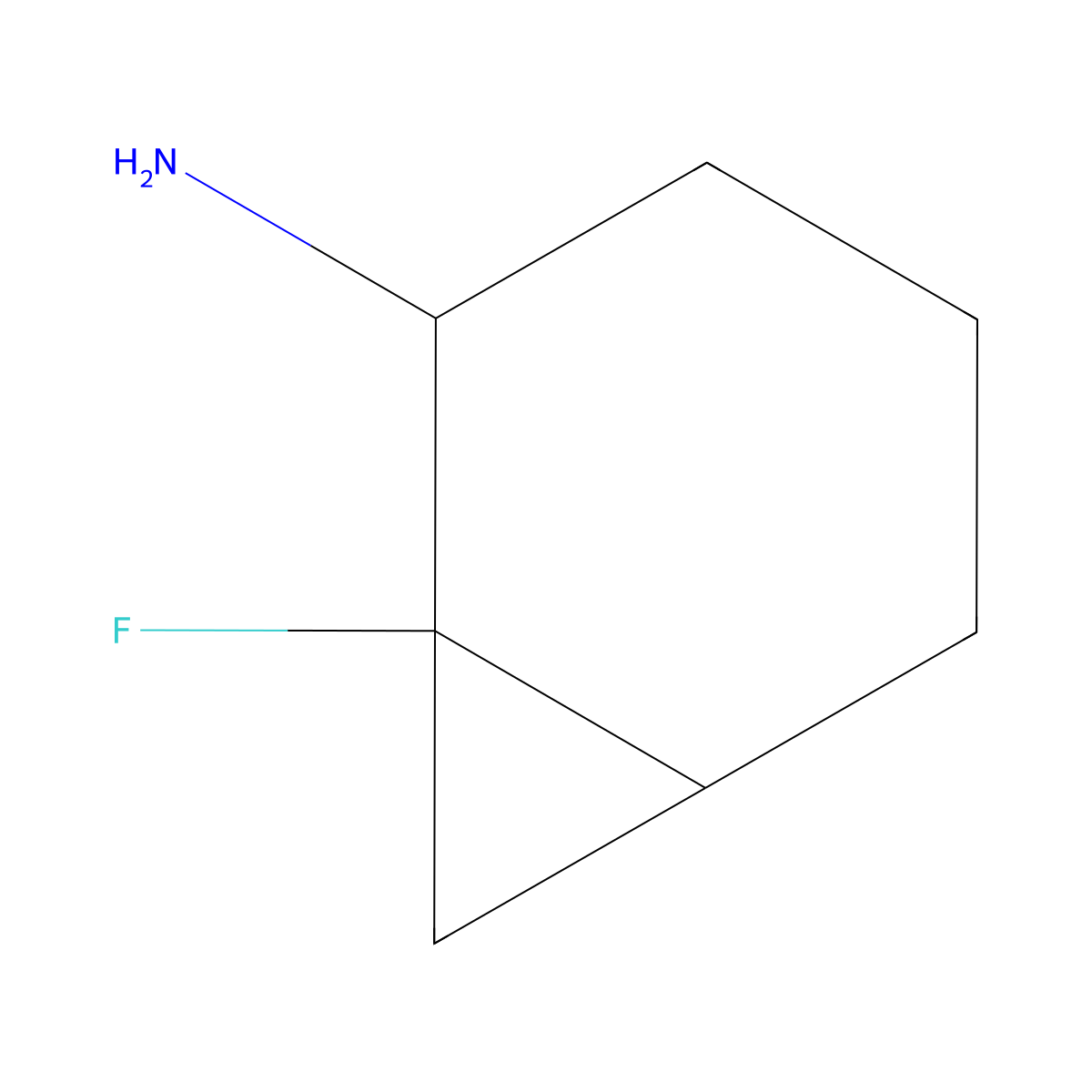 1-Fluorobicyclo[4.1.0]heptan-2-amine molecular structure, CAS 2991917-99-6
