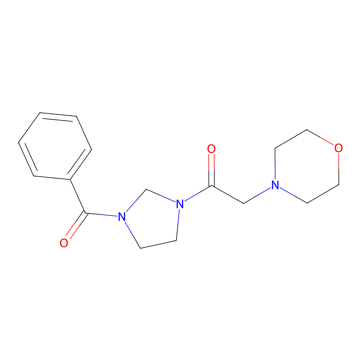 1-(3-Benzoylimidazolidin-1-yl)-2-morpholin-4-ylethanone molecular structure, CAS 299198-92-8