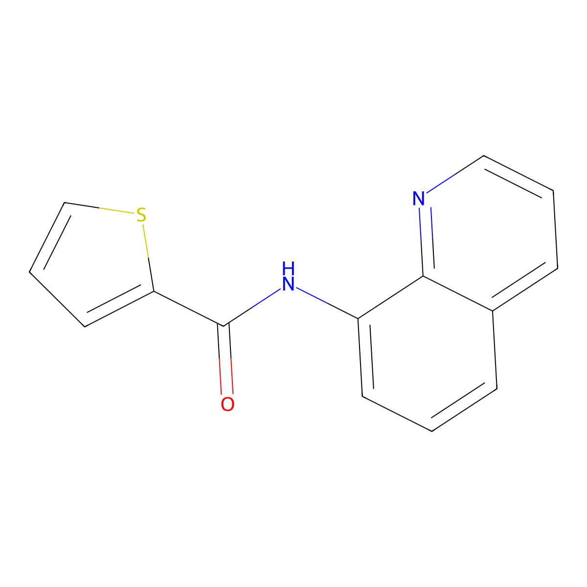 N-(quinolin-8-yl)thiophene-2-carboxamide molecular structure, CAS 299199-50-1