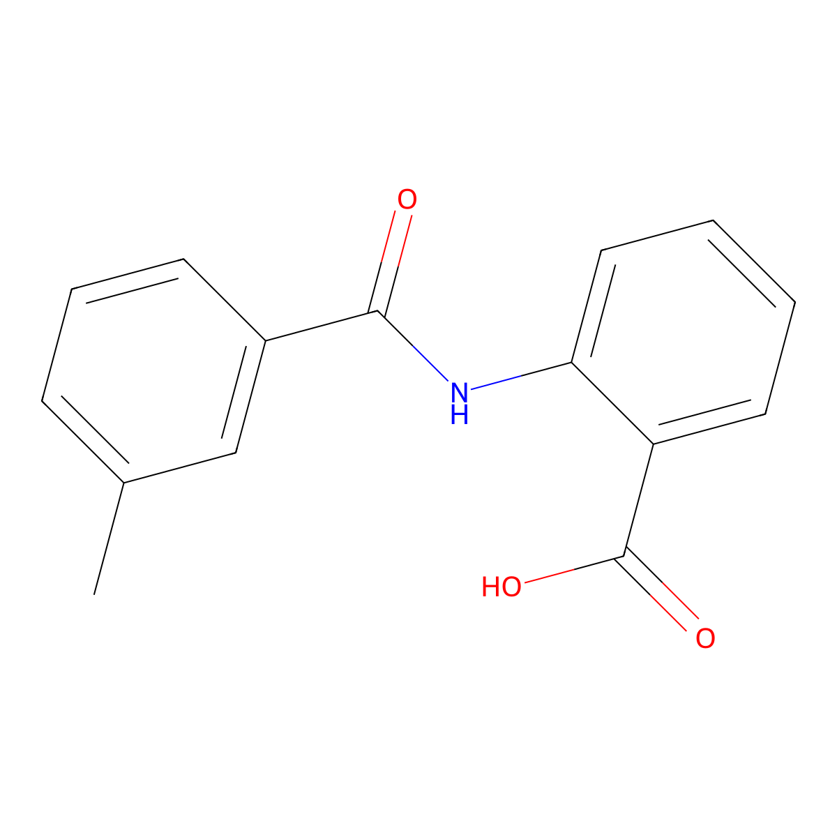 2-(3-Methylbenzamido)benzoic acid molecular structure, CAS 299199-54-5