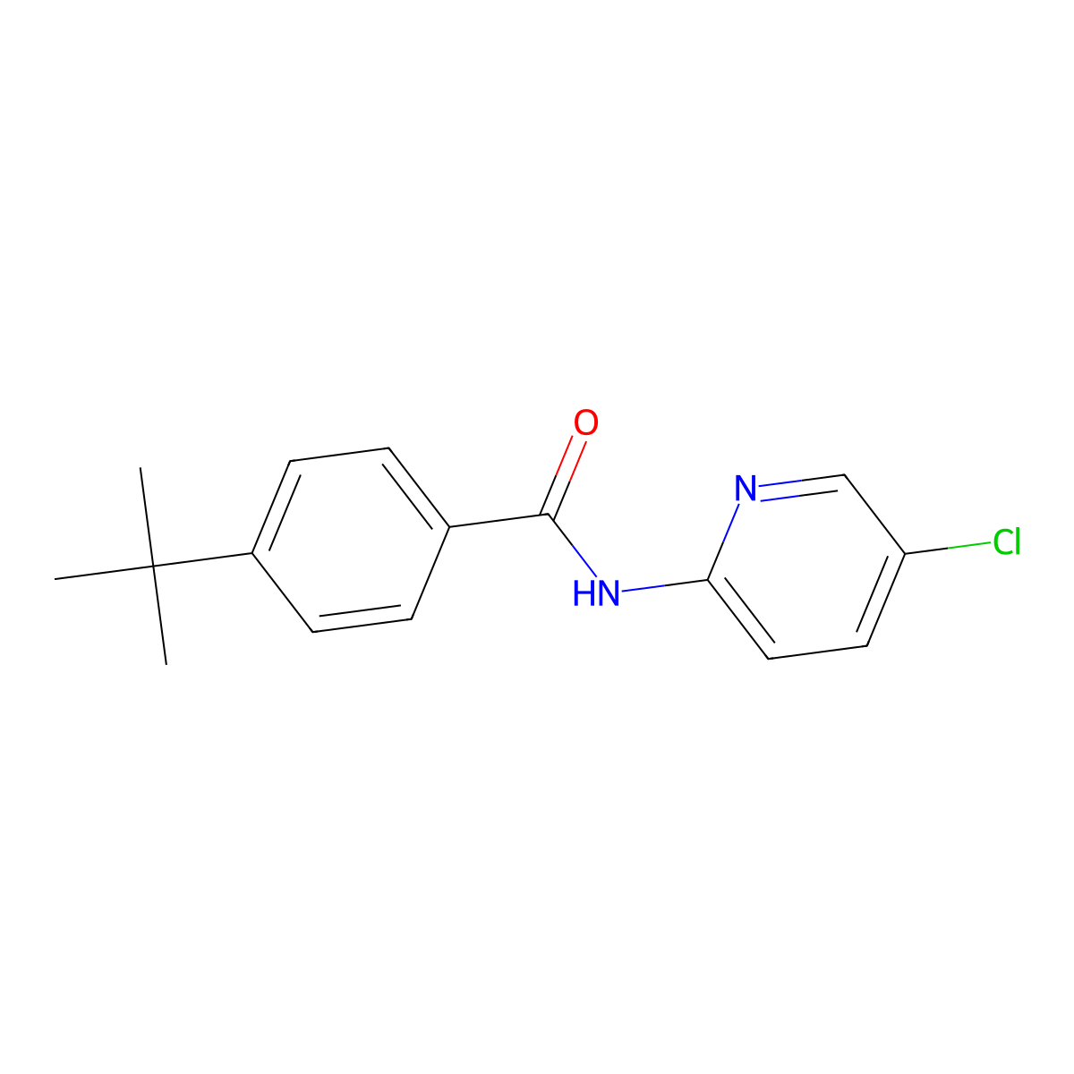 4-tert-butyl-N-(5-chloropyridin-2-yl)benzamide molecular structure, CAS 299199-59-0