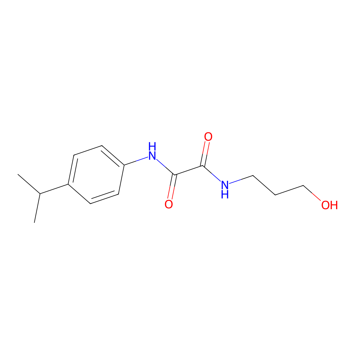 N-(3-hydroxypropyl)-N'-[4-(propan-2-yl)phenyl]ethanediamide molecular structure, CAS 299200-07-0