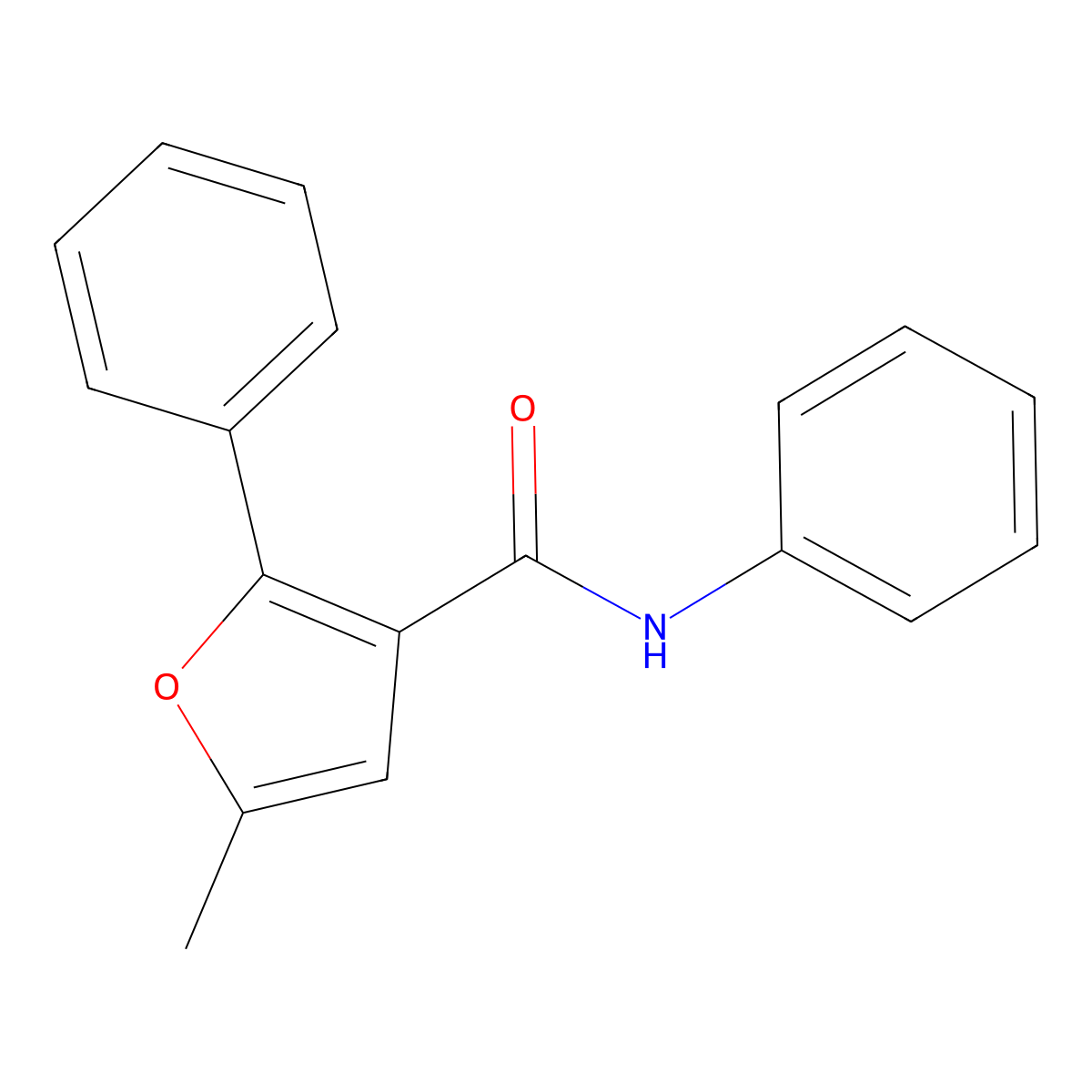 5-methyl-N,2-diphenylfuran-3-carboxamide molecular structure, CAS 299202-25-8