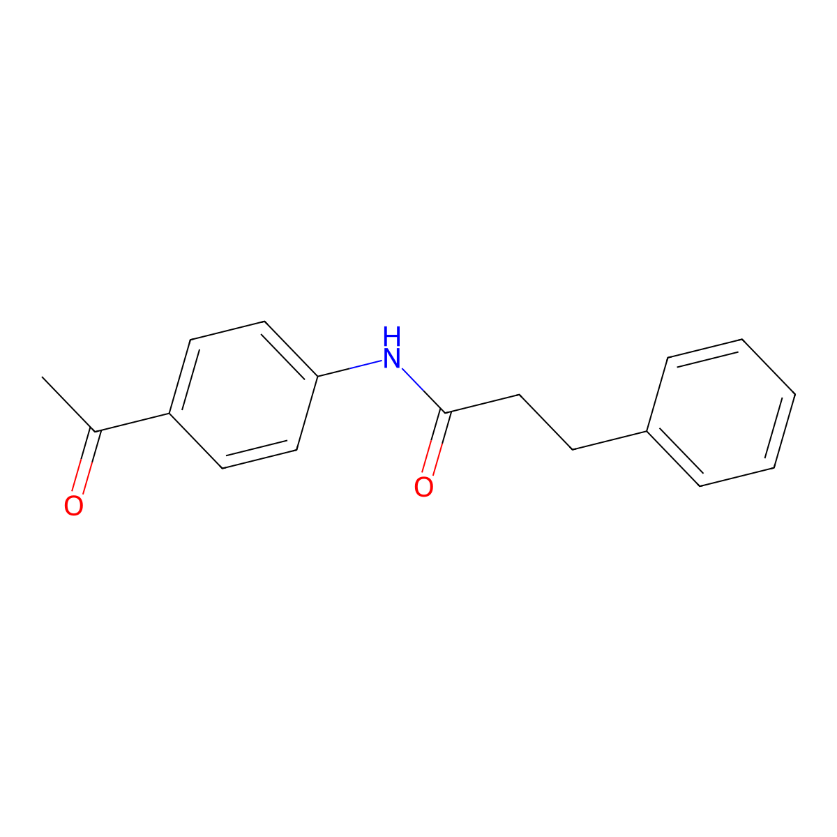 N-(4-Acetylphenyl)-3-phenylpropanamide molecular structure, CAS 299202-88-3
