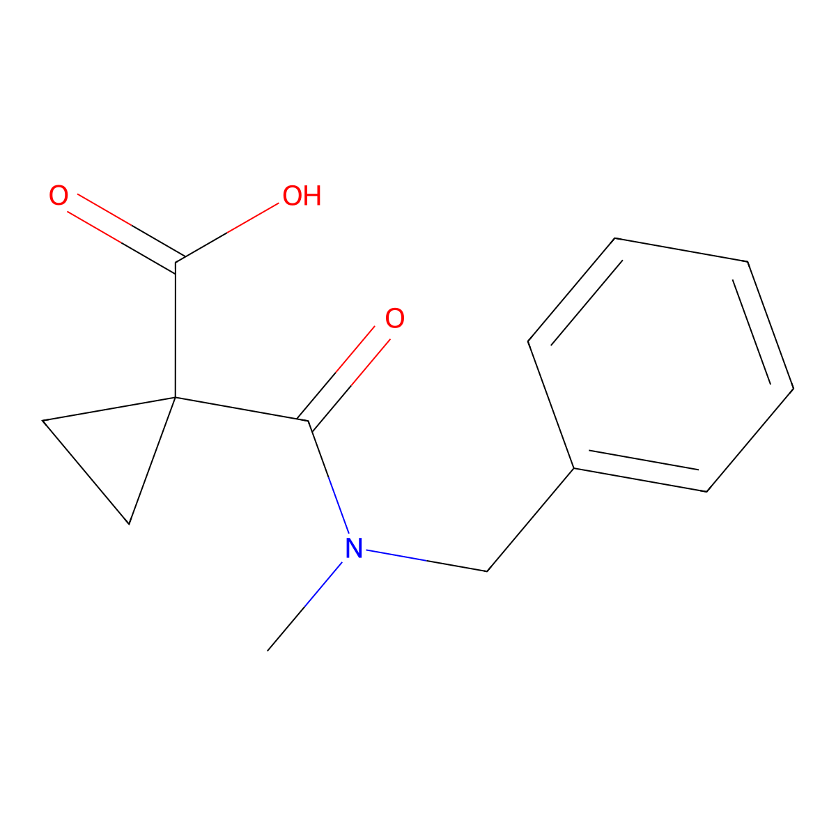 1-[Benzyl(methyl)carbamoyl]cyclopropane-1-carboxylic acid molecular structure, CAS 299204-33-4