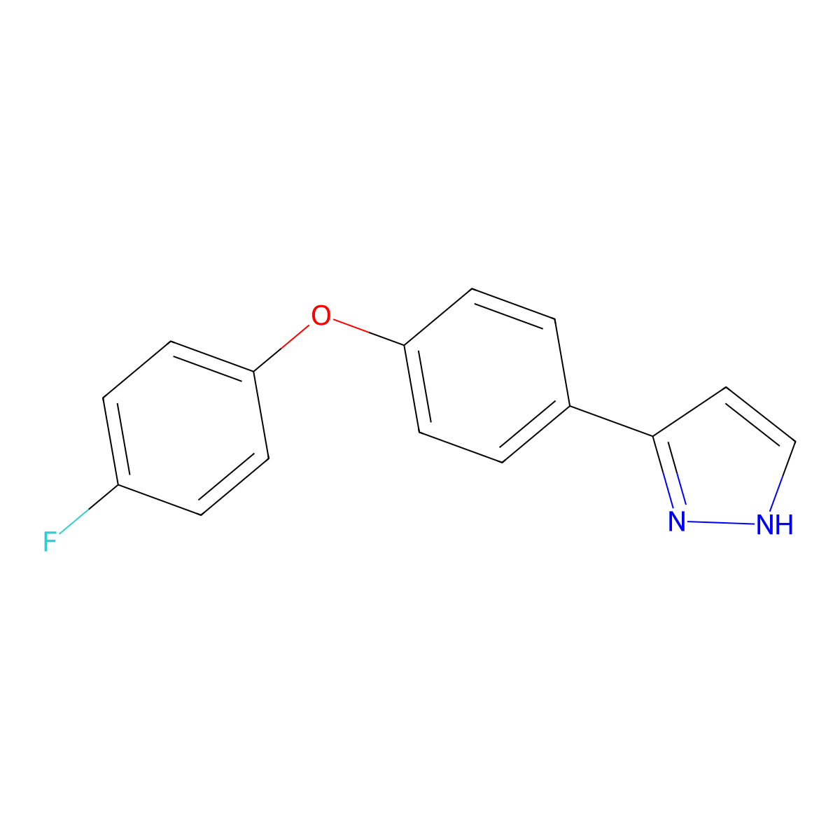 3-(4-(4-Fluorophenoxy)phenyl)-1H-pyrazole molecular structure, CAS 299206-73-8
