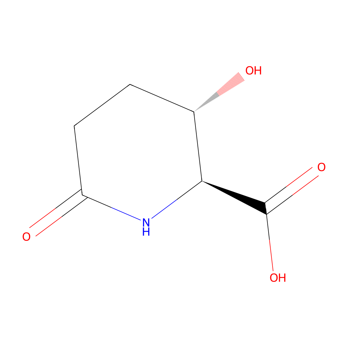 (2S,3S)-3-hydroxy-6-oxopiperidine-2-carboxylic acid molecular structure, CAS 299208-59-6