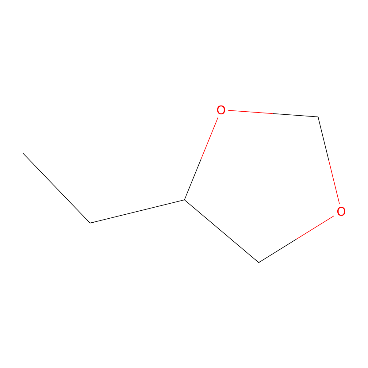 4-Ethyl-1,3-dioxolane molecular structure, CAS 29921-38-8