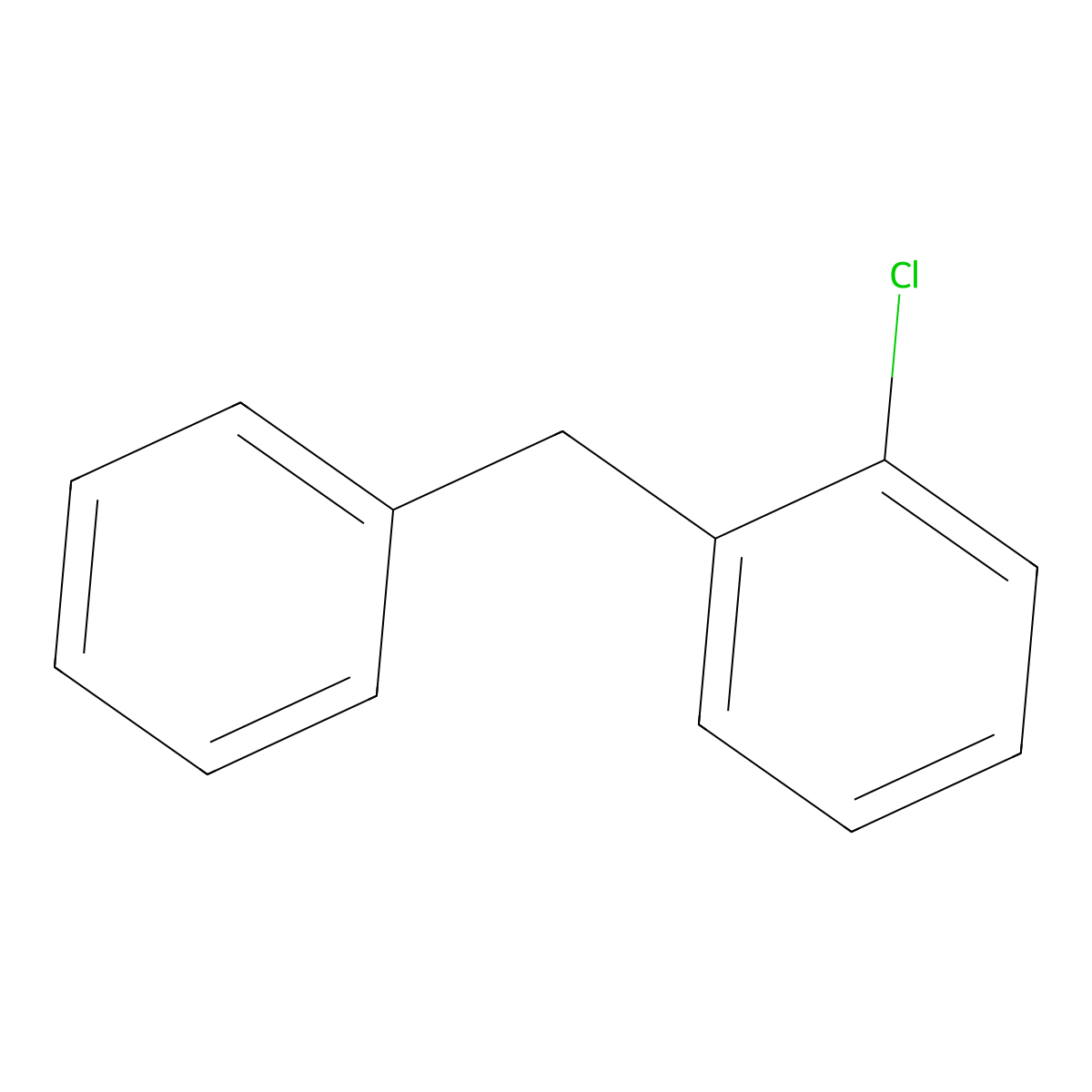 Benzene, 1-chloro-2-(phenylmethyl)- molecular structure, CAS 29921-41-3