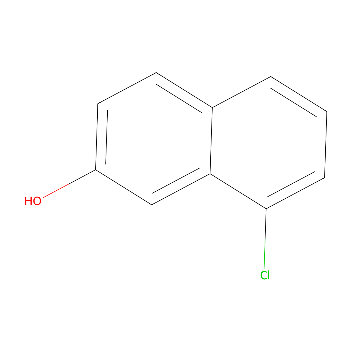 8-Chloronaphthalen-2-ol molecular structure, CAS 29921-50-4