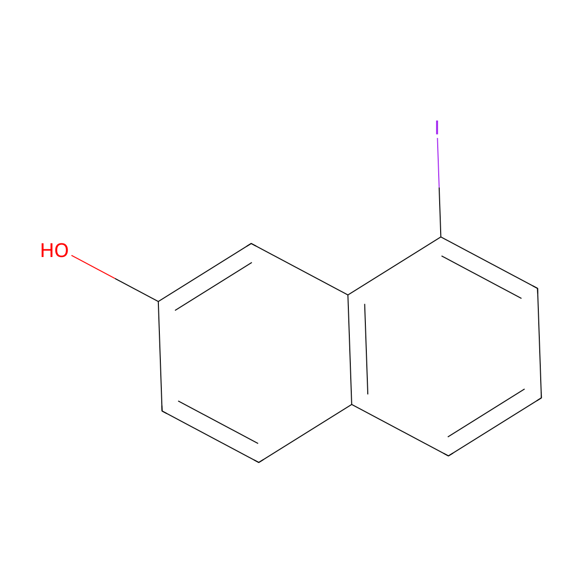 8-Iodo-2-naphthol molecular structure, CAS 29921-51-5