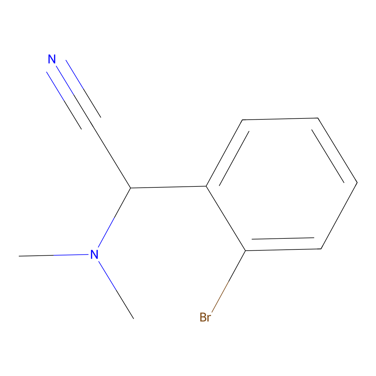 2-(2-Bromophenyl)-2-(dimethylamino)acetonitrile molecular structure, CAS 299215-38-6