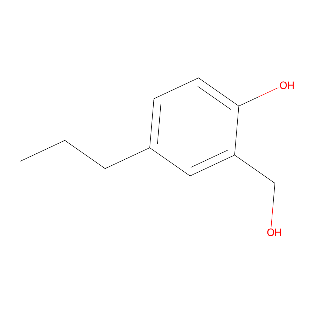 2-(Hydroxymethyl)-4-propylphenol molecular structure, CAS 29922-45-0