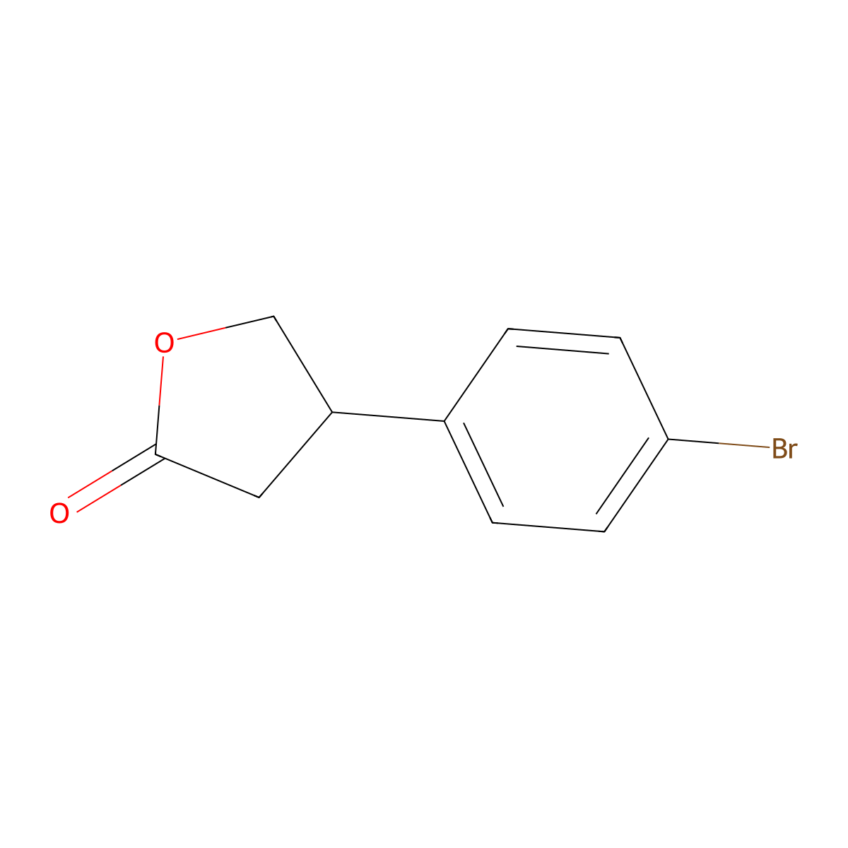 4-(4-Bromophenyl)oxolan-2-one molecular structure, CAS 29924-39-8