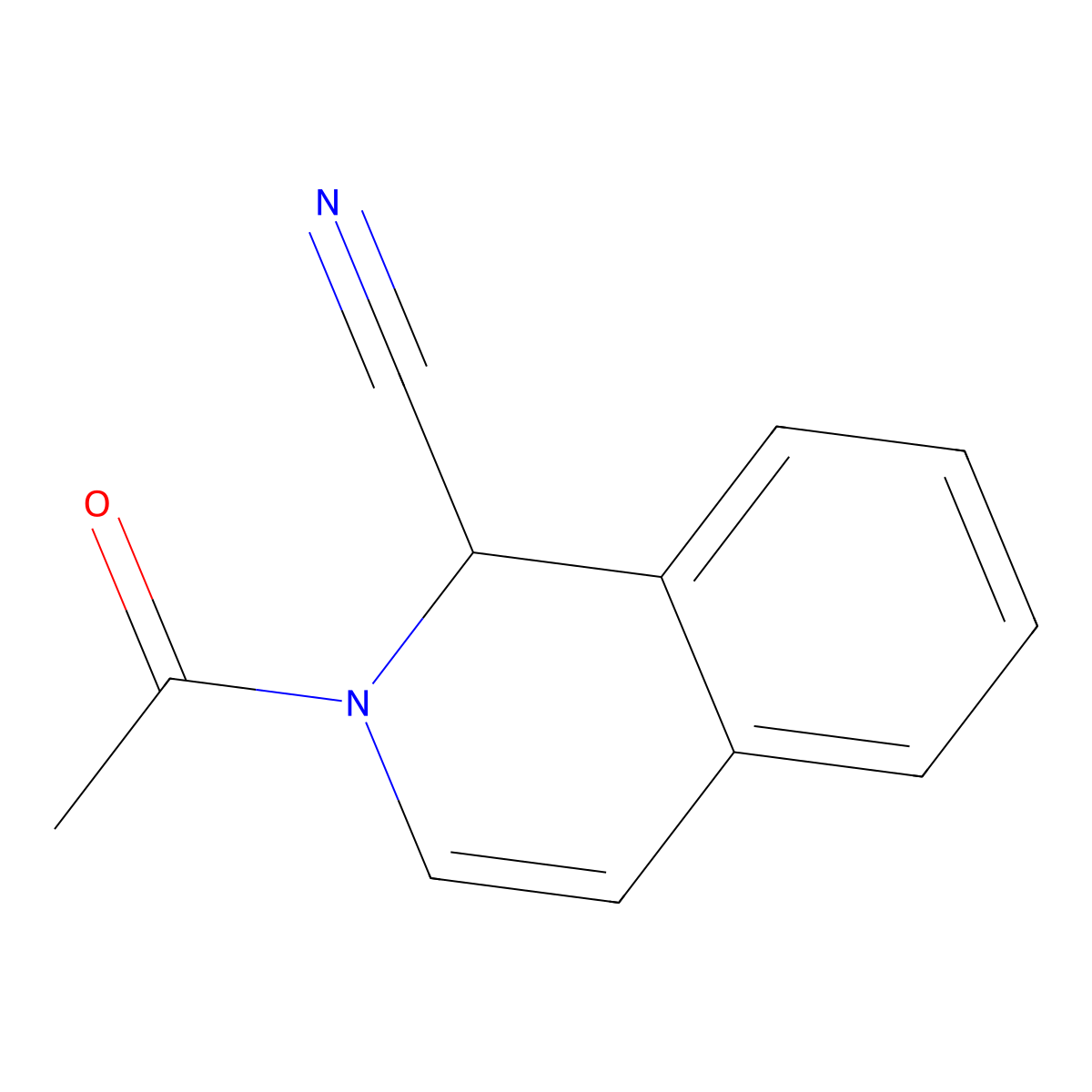 2-Acetyl-1-cyano-1,2-dihydroisoquinoline molecular structure, CAS 29924-67-2