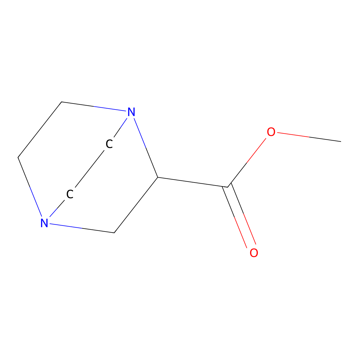 Methyl 1,4-diazabicyclo[2.2.2]octane-2-carboxylate molecular structure, CAS 29924-68-3