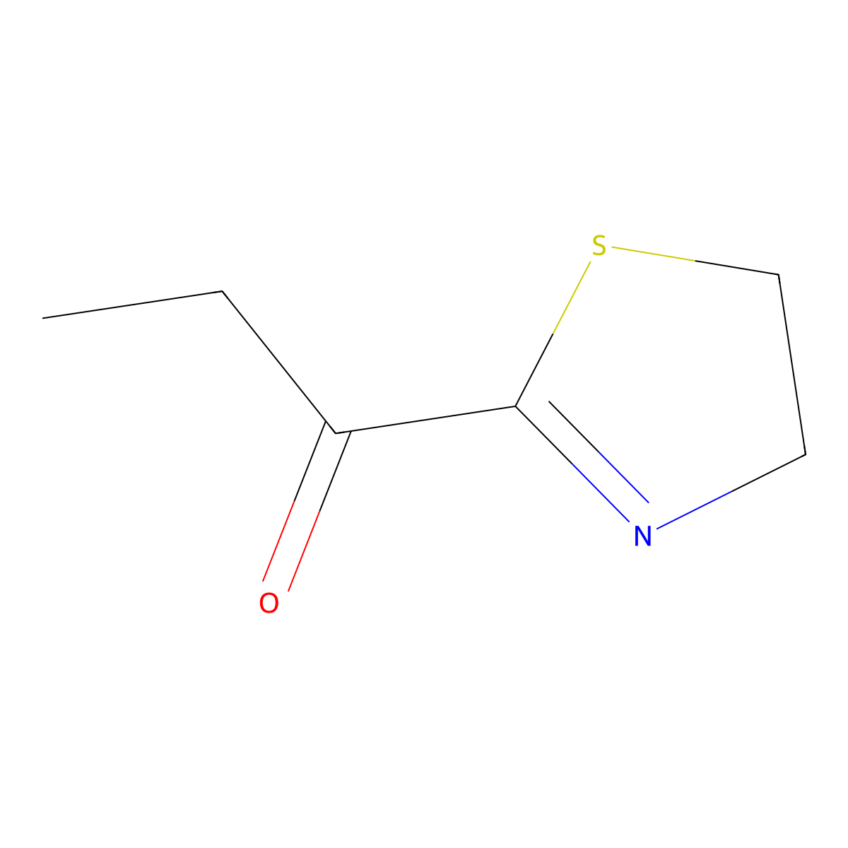 2-Propionyl-2-thiazoline molecular structure, CAS 29926-42-9