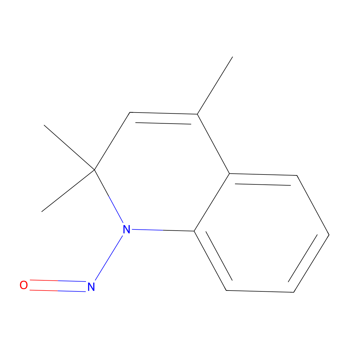1,2-Dihydro-2,2,4-trimethyl-1-nitrosoquinoline molecular structure, CAS 29929-77-9