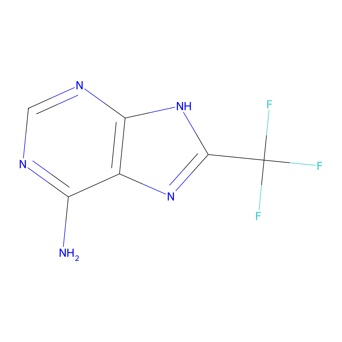 8-(trifluoromethyl)-9H-purin-6-amine molecular structure, CAS 2993-05-7