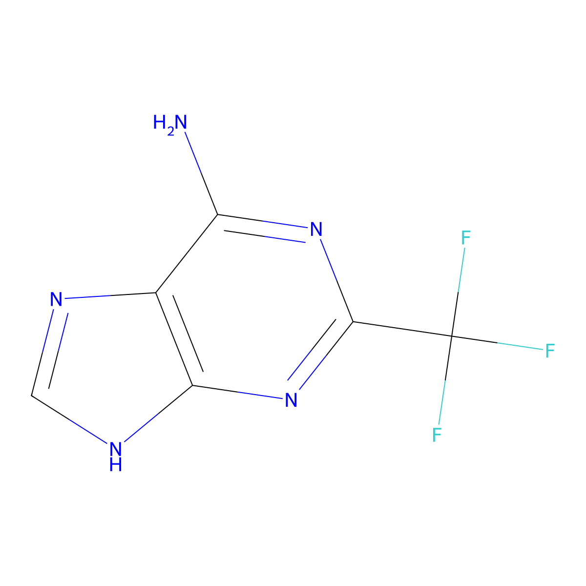 2-(trifluoromethyl)-7H-purin-6-amine molecular structure, CAS 2993-06-8