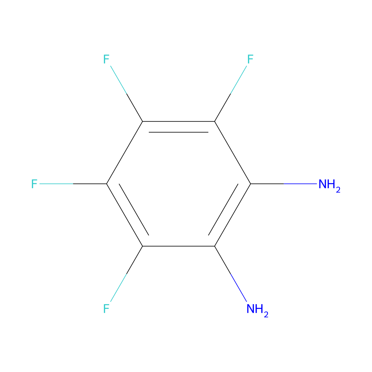 3,4,5,6-Tetrafluorobenzene-1,2-diamine molecular structure, CAS 2993-07-9